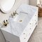 James Martin Vanities Breckenridge 48in Single Vanity, Bright White w/ 3 CM Carrara Marble Top 330-V48-BW-3CAR - alternate 6